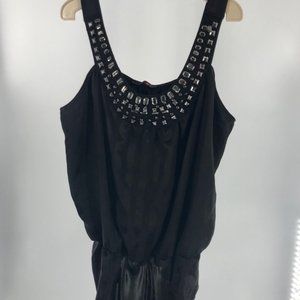 MXM Studded Collar Sleeveless Satin Blouse Plus 22
